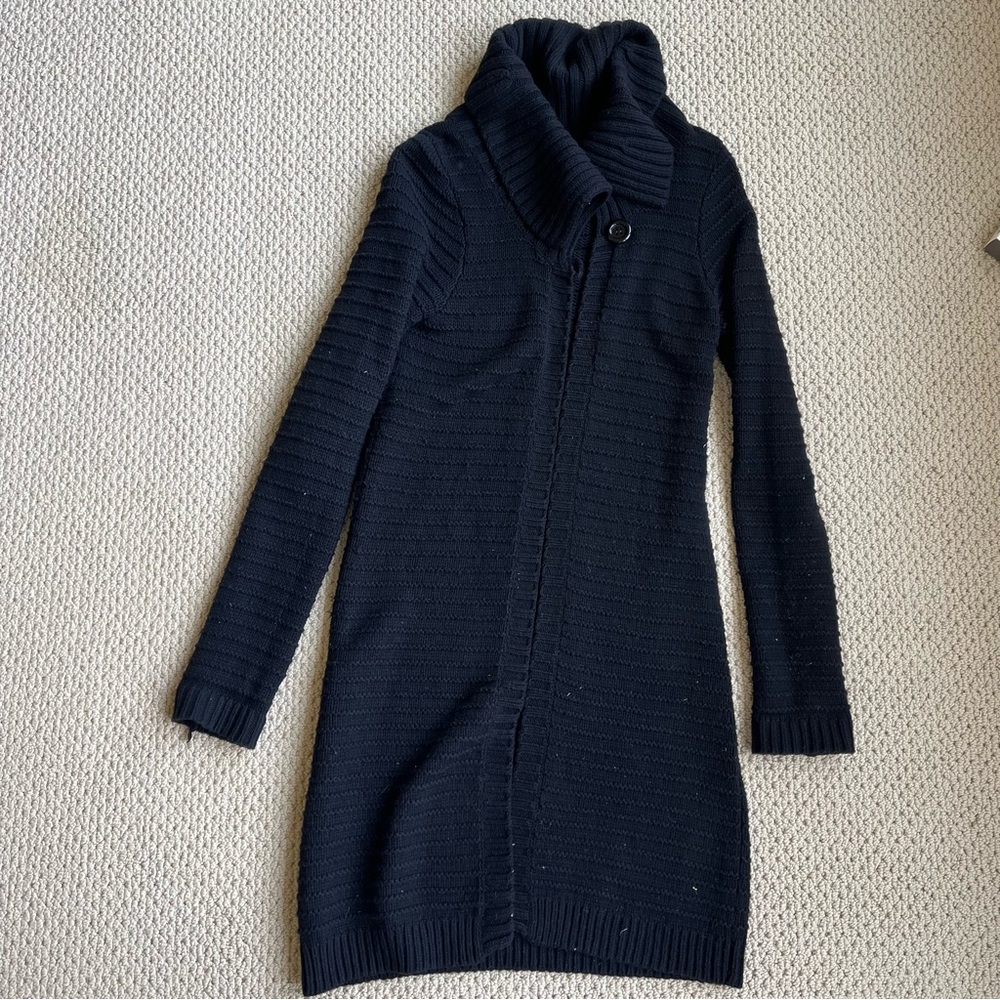 Theory cashmere blend duster cardigan‎ sweater shacket chunky knit BENEDICT
